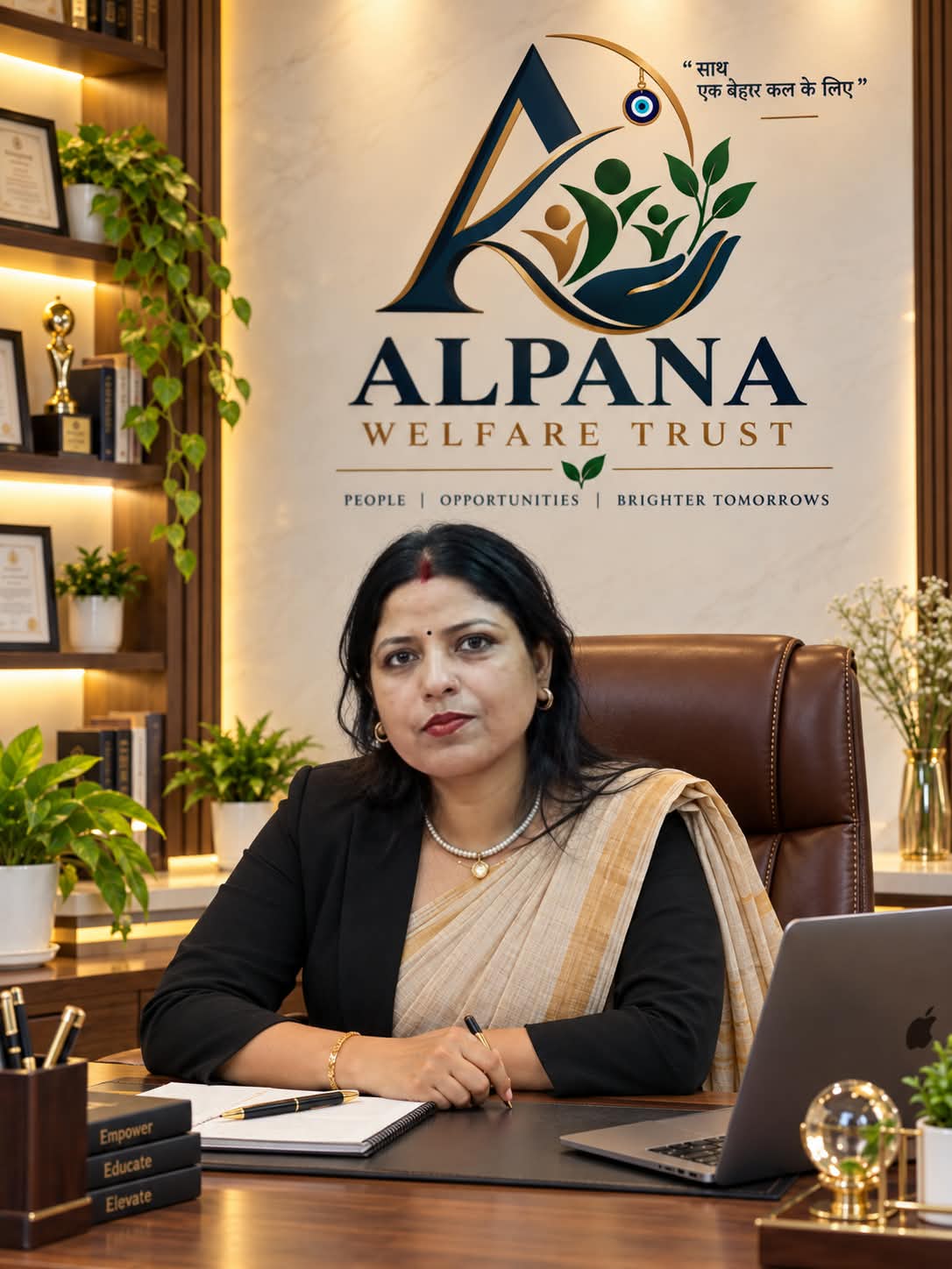 Mrs. Alpana Srivastava, Founder, Chairperson and Managing Trustee of Alpana Welfare Trust